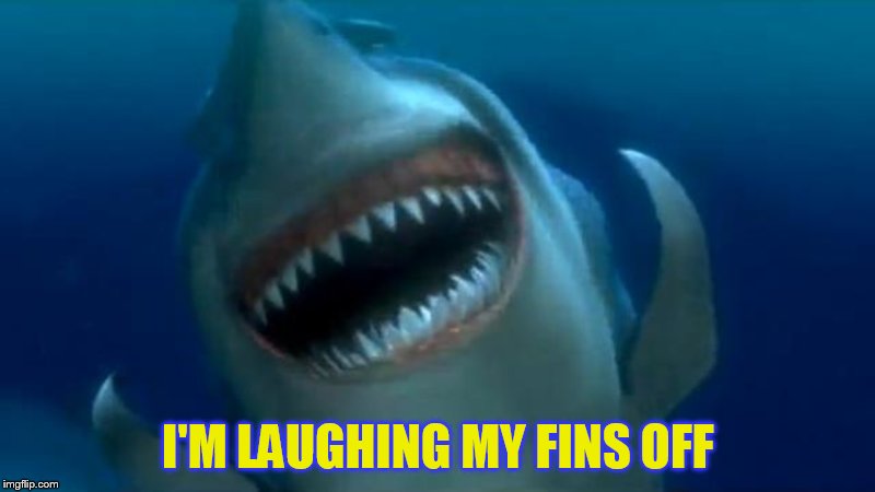 I'M LAUGHING MY FINS OFF | made w/ Imgflip meme maker