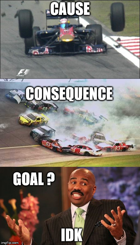 CAUSE CONSEQUENCE GOAL ? IDK | made w/ Imgflip meme maker