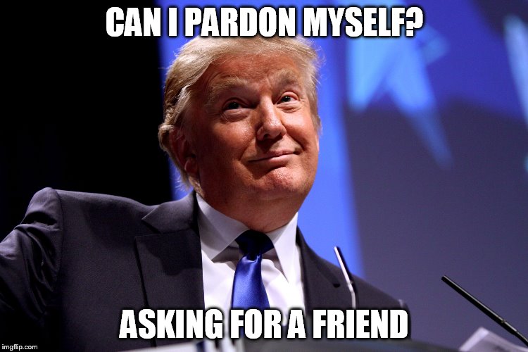Donald Trump No2 | CAN I PARDON MYSELF? ASKING FOR A FRIEND | image tagged in donald trump no2 | made w/ Imgflip meme maker