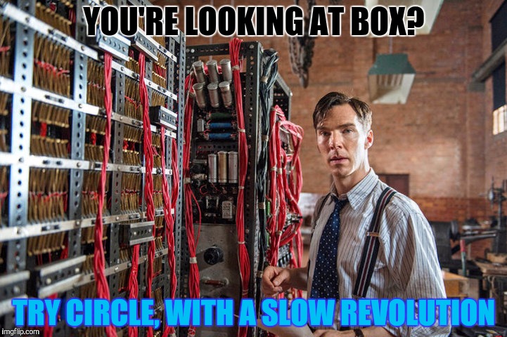 YOU'RE LOOKING AT BOX? TRY CIRCLE, WITH A SLOW REVOLUTION | made w/ Imgflip meme maker