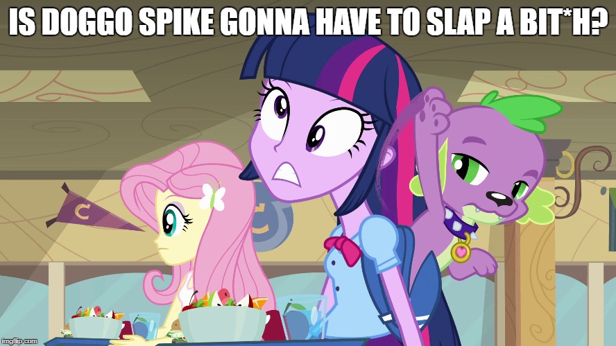 IS DOGGO SPIKE GONNA HAVE TO SLAP A BIT*H? | made w/ Imgflip meme maker