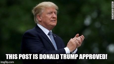 Yes!  | THIS POST IS DONALD TRUMP APPROVED! | image tagged in clapping,donald trump | made w/ Imgflip meme maker
