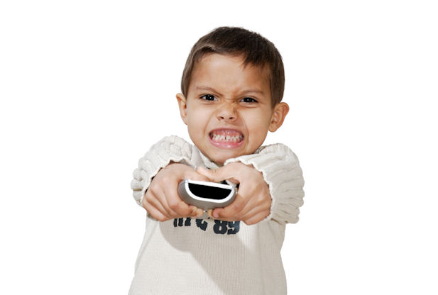 Angry Remote Kid Blank Meme Template