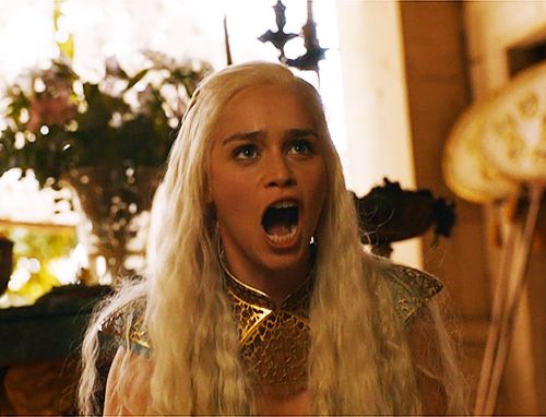 Daenarys shouting Blank Meme Template