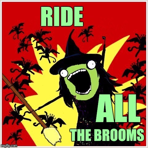 Wizard all the Oz | RIDE; ALL THE BROOMS | image tagged in memes,x all the y wicked witch,new template,wizard of oz,wicked witch,flying monkeys | made w/ Imgflip meme maker