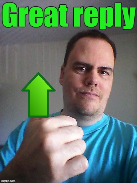 Thumbs up | Great reply | image tagged in thumbs up | made w/ Imgflip meme maker