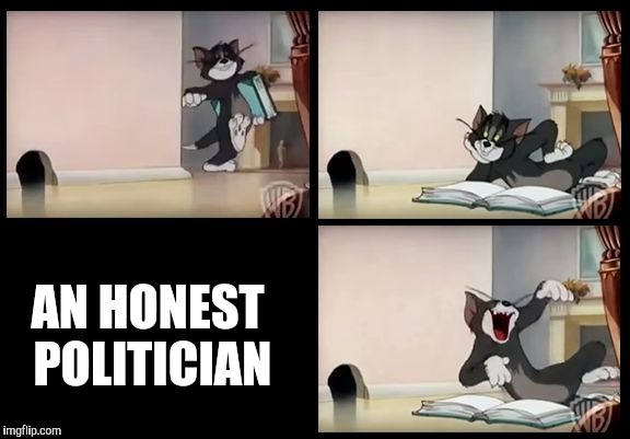 tom and jerry book | AN HONEST POLITICIAN | image tagged in tom and jerry book | made w/ Imgflip meme maker