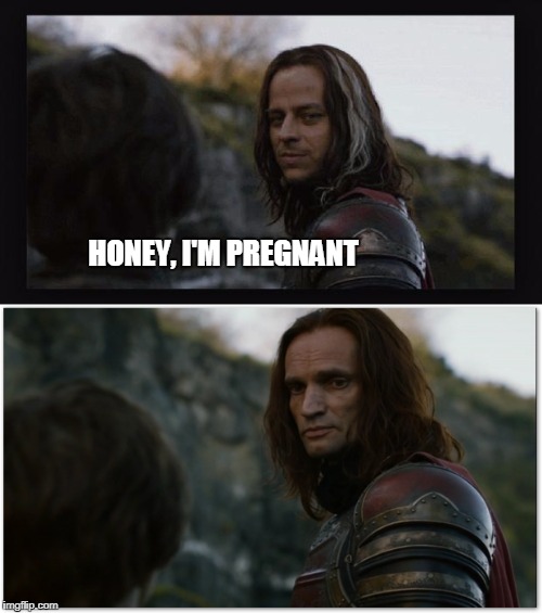 Honey, I'm pregnant | HONEY, I'M PREGNANT | image tagged in game of thrones | made w/ Imgflip meme maker