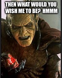 Gin | THEN WHAT WOULD YOU WISH ME TO BE?  HMMM | image tagged in gin | made w/ Imgflip meme maker