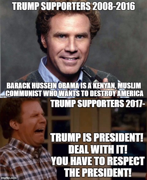 Hypocrisy defined | image tagged in barack obama,donald trump,trump supporters,hypocrisy,conservative logic | made w/ Imgflip meme maker