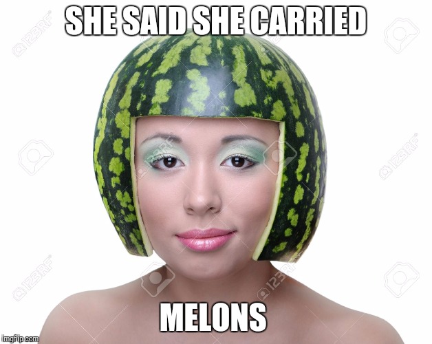 Bummer  | SHE SAID SHE CARRIED; MELONS | image tagged in melon head,memes | made w/ Imgflip meme maker