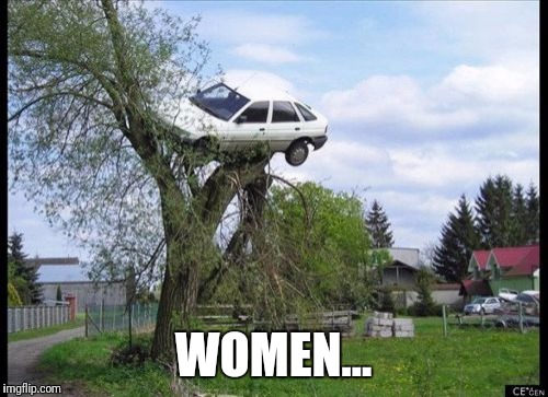 Secure Parking | WOMEN... | image tagged in memes,secure parking | made w/ Imgflip meme maker