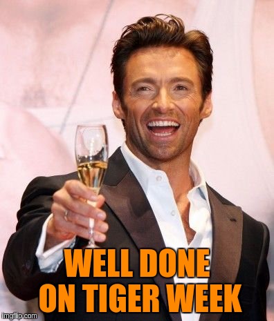 WELL DONE ON TIGER WEEK | made w/ Imgflip meme maker