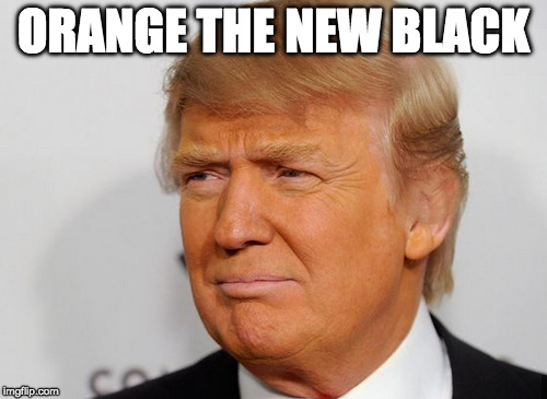 ORANGE THE NEW BLACK | image tagged in orangeone,donald trump you're fired | made w/ Imgflip meme maker