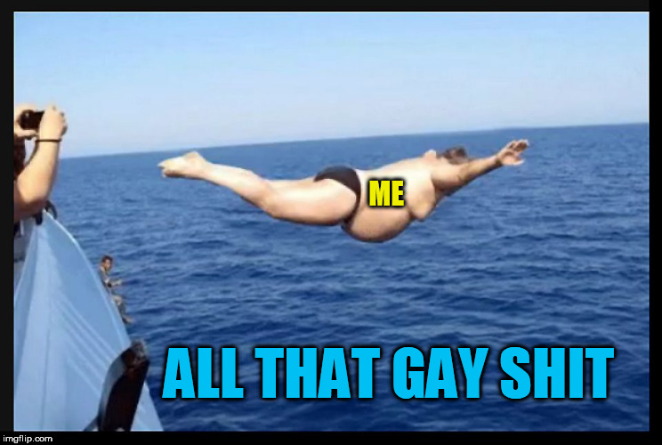 ME; ALL THAT GAY SHIT | image tagged in gay,homo,gay pride,homosexuality,homosexual,gays | made w/ Imgflip meme maker