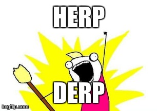 X All The Y Meme | HERP DERP | image tagged in memes,x all the y | made w/ Imgflip meme maker