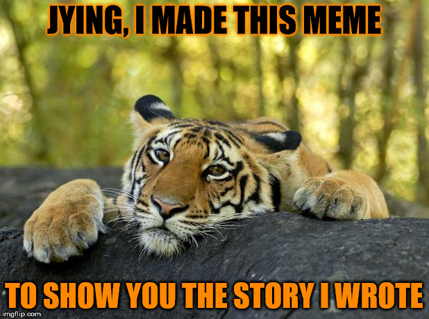 See the comments :) | JYING, I MADE THIS MEME; TO SHOW YOU THE STORY I WROTE | image tagged in jying,tigerlegend1046,story,wrote it myself,written in the stars,what do you think of it | made w/ Imgflip meme maker