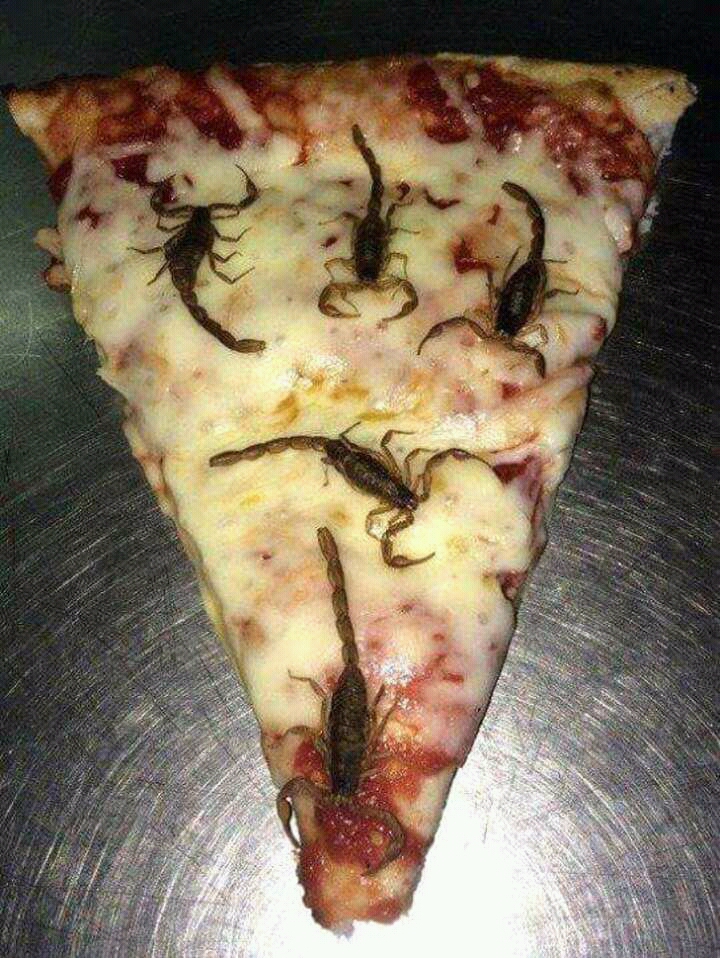 Scorpion Pizza... Still Better Than Pineapple... Blank Meme Template