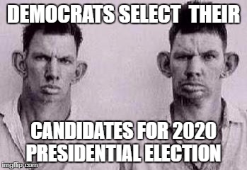 Paycoin idiots GAW | DEMOCRATS SELECT  THEIR; CANDIDATES FOR 2020 PRESIDENTIAL ELECTION | image tagged in paycoin idiots gaw | made w/ Imgflip meme maker