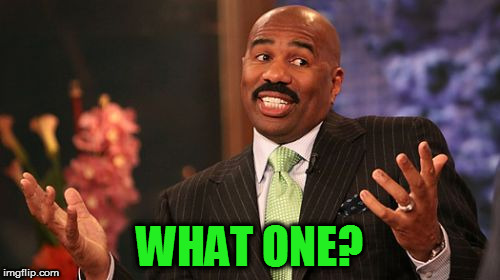 Steve Harvey Meme | WHAT ONE? | image tagged in memes,steve harvey | made w/ Imgflip meme maker