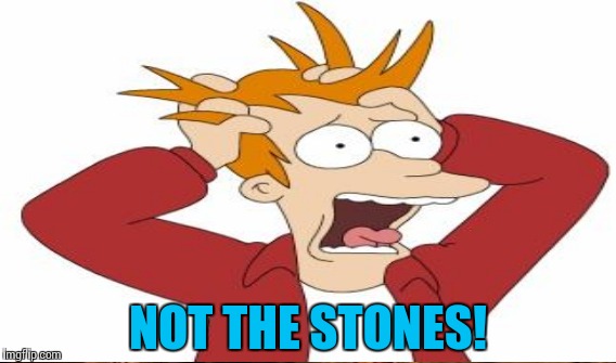 NOT THE STONES! | made w/ Imgflip meme maker