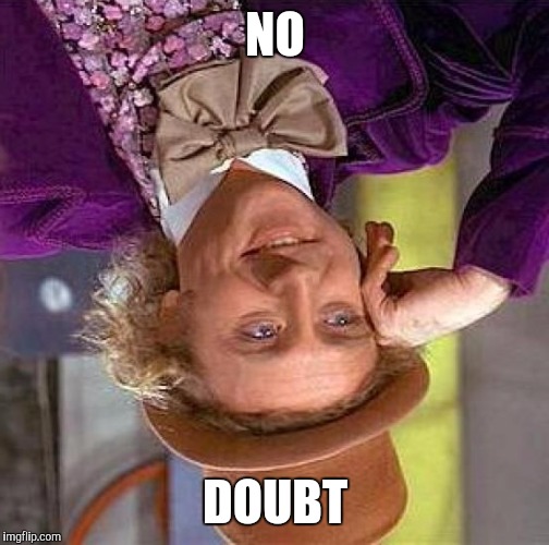 Creepy Condescending Wonka Meme | NO DOUBT | image tagged in memes,creepy condescending wonka | made w/ Imgflip meme maker