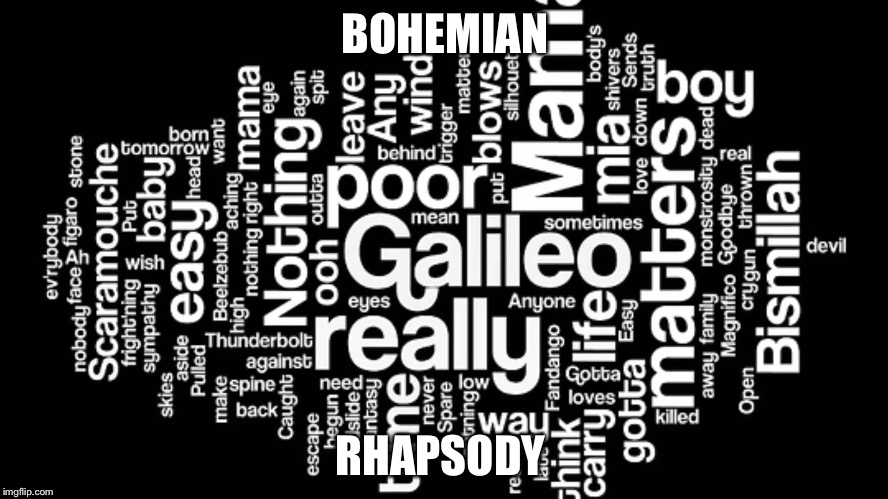 BOHEMIAN; RHAPSODY | image tagged in bohemian rhapsody | made w/ Imgflip meme maker