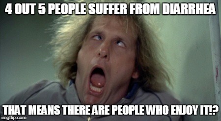 Scary Harry Meme | 4 OUT 5 PEOPLE SUFFER FROM DIARRHEA; THAT MEANS THERE ARE PEOPLE WHO ENJOY IT!? | image tagged in memes,scary harry | made w/ Imgflip meme maker