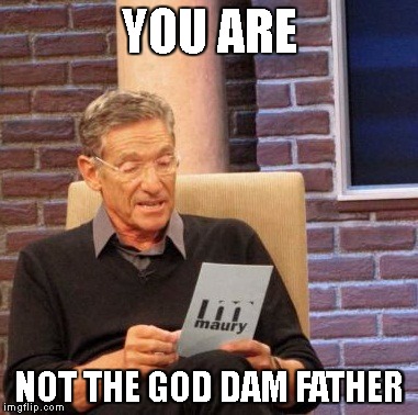 Maury Lie Detector Meme |  YOU ARE; NOT THE GOD DAM FATHER | image tagged in memes,maury lie detector | made w/ Imgflip meme maker