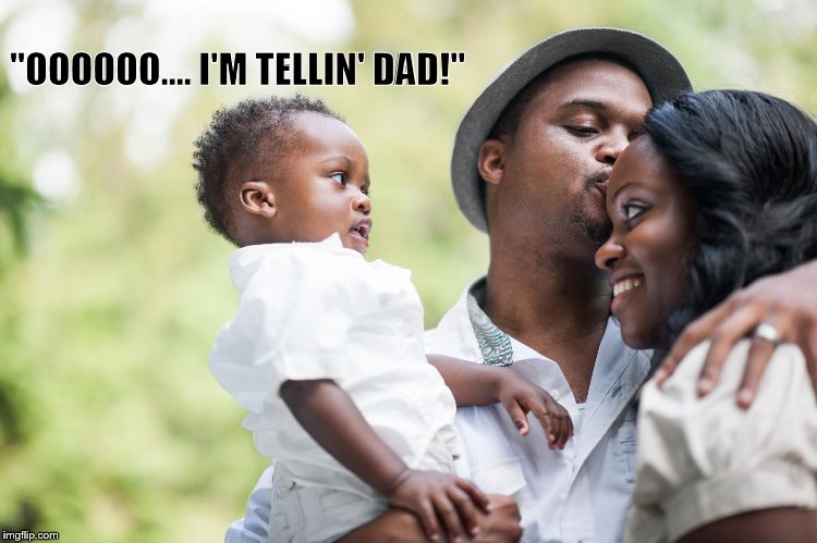 Snitching Baby | "OOOOOO.... I'M TELLIN' DAD!" | image tagged in baby,dad,mom,children,child,memes | made w/ Imgflip meme maker