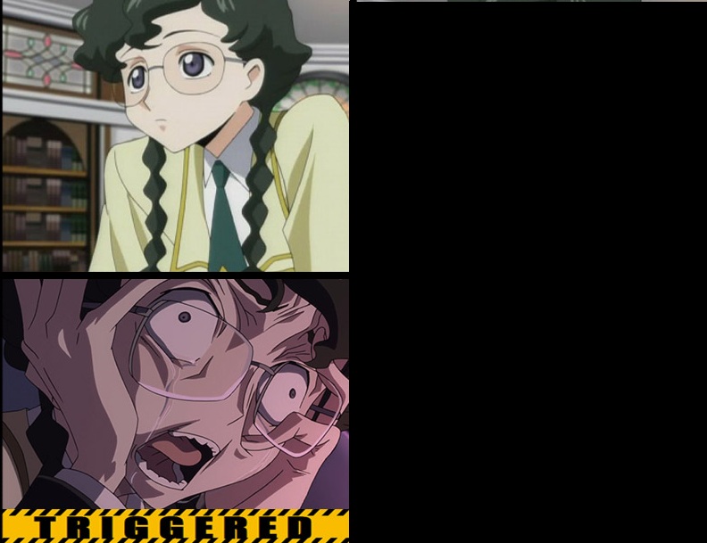 anime triggered Blank Meme Template