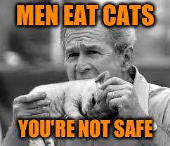 MEN EAT CATS YOU'RE NOT SAFE | made w/ Imgflip meme maker