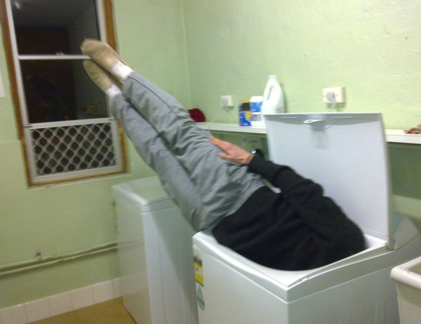 Stuck in washing machine Blank Meme Template