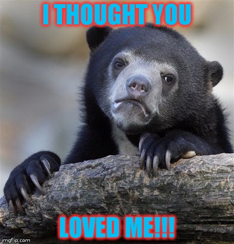 Confession Bear Meme | I THOUGHT YOU; LOVED ME!!! | image tagged in memes,confession bear | made w/ Imgflip meme maker