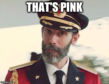 Captain Obvious | THAT'S PINK | image tagged in captain obvious | made w/ Imgflip meme maker