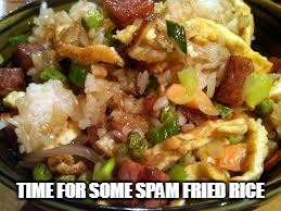 TIME FOR SOME SPAM FRIED RICE | made w/ Imgflip meme maker