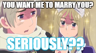 YOU WANT ME TO MARRY YOU? SERIOUSLY?? | made w/ Imgflip meme maker