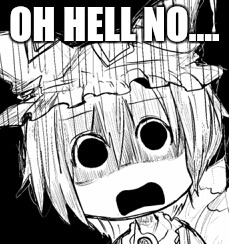 OH HELL NO.... | image tagged in ran yakumo,touhou,reactions | made w/ Imgflip meme maker