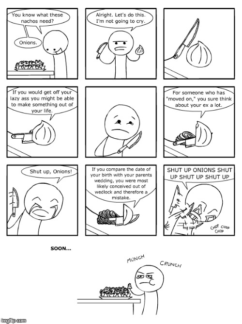Do you let your onions make you cry? | image tagged in mean onion,memes,crying,funny,onion's revenge,food | made w/ Imgflip meme maker