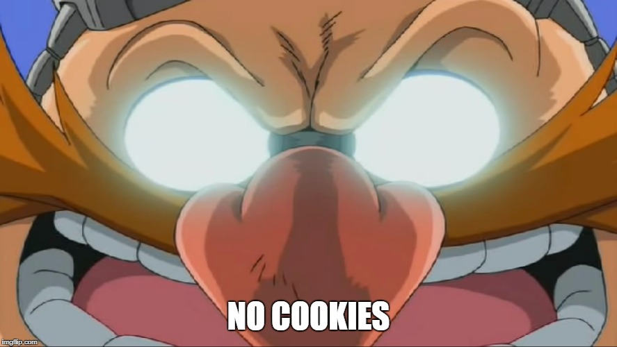 Evil Eggman - Sonic X | NO COOKIES | image tagged in evil eggman - sonic x | made w/ Imgflip meme maker