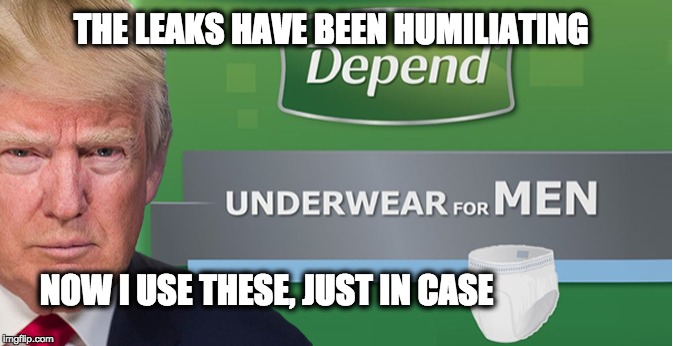 THE LEAKS HAVE BEEN HUMILIATING; NOW I USE THESE, JUST IN CASE | image tagged in memes | made w/ Imgflip meme maker
