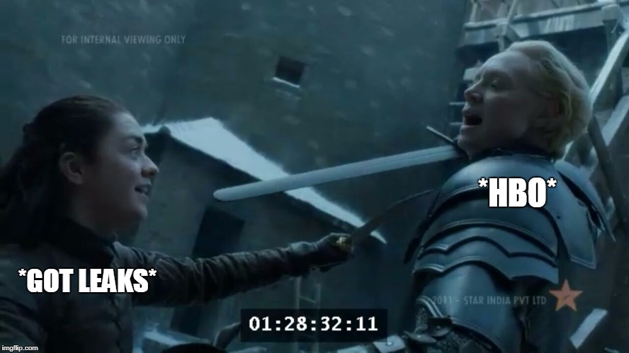 *HBO*; *GOT LEAKS* | image tagged in game of thrones | made w/ Imgflip meme maker