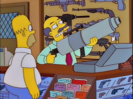 Simpsons Helicopter-gun Blank Meme Template