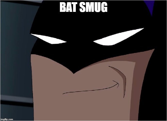 BAT SMUG | image tagged in bat smug | made w/ Imgflip meme maker