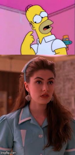 image tagged in twin peaks,simpsons | made w/ Imgflip meme maker