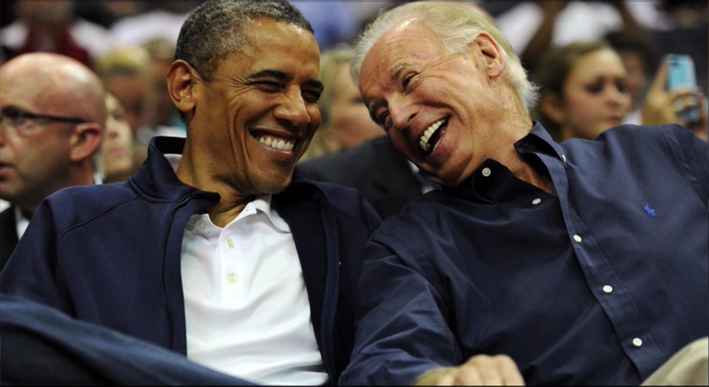 P. B.Obama laught with VP Blank Meme Template