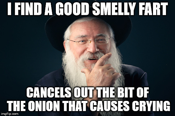 I FIND A GOOD SMELLY FART CANCELS OUT THE BIT OF THE ONION THAT CAUSES CRYING | made w/ Imgflip meme maker