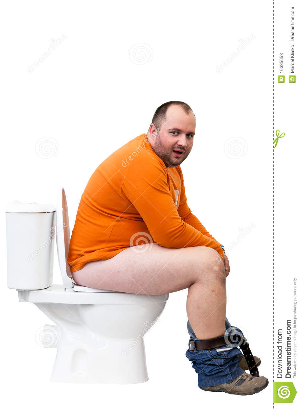 High Quality Man on toilet Blank Meme Template