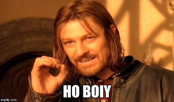 One Does Not Simply | HO BOIY | image tagged in memes,one does not simply | made w/ Imgflip meme maker