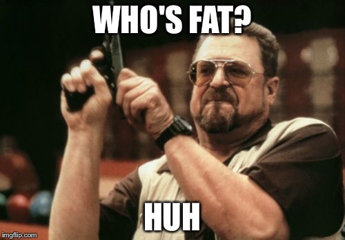 Am I The Only One Around Here | WHO'S FAT? HUH | image tagged in memes,am i the only one around here | made w/ Imgflip meme maker